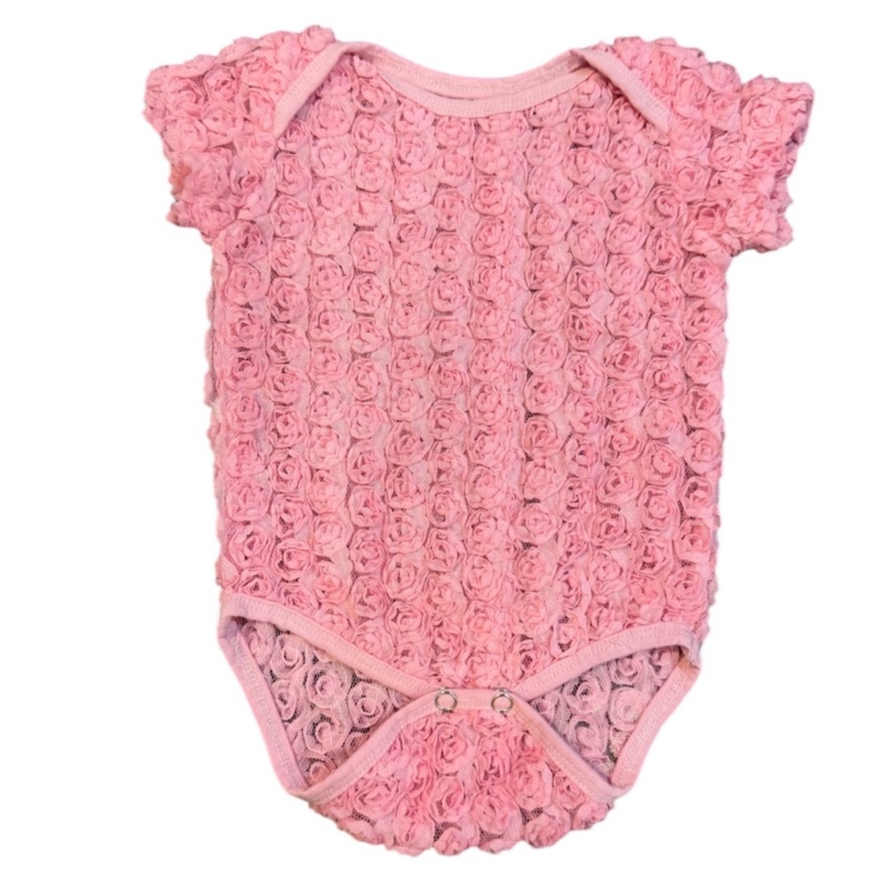 Pink Rosette Lace Top – Infant Size‎